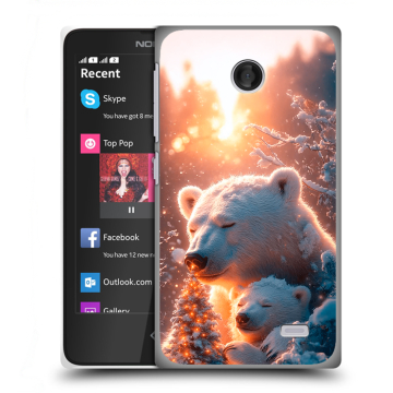 Силиконовый чехол на Nokia X с принтом Новый год