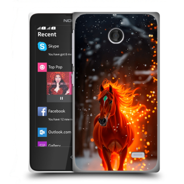 Силиконовый чехол на Nokia X с принтом Новый год
