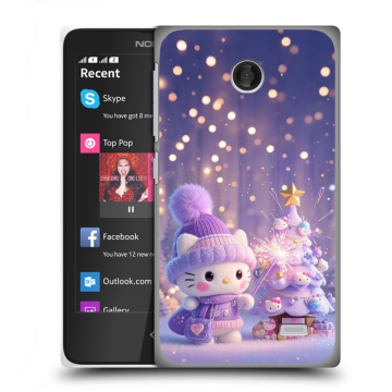 Силиконовый чехол на Nokia X с принтом Новый год