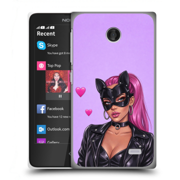 Силиконовый чехол на Nokia X с принтом женский