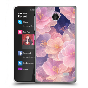 Силиконовый чехол на Nokia X с принтом женский