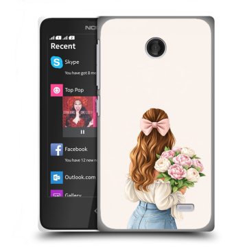 Силиконовый чехол на Nokia X с принтом женский Силиконовый чехол на Nokia X с принтом женский