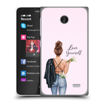 Силиконовый чехол на Nokia X с принтом женский Силиконовый чехол на Nokia X с принтом женский