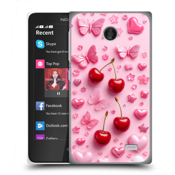 Силиконовый чехол на Nokia X с принтом для девочек