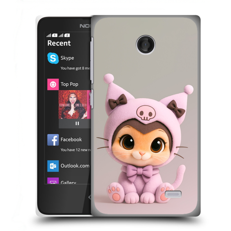 Пластиковый чехол на Nokia X с принтом Куроми Kuromi Пластиковый чехол на Nokia X с принтом Куроми Kuromi