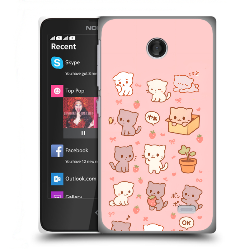 Силиконовый чехол на Nokia X с принтом Hello Kitty Хелоу Кити Силиконовый чехол на Nokia X с принтом Hello Kitty Хелоу Кити