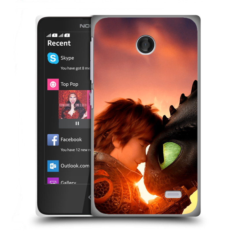 Силиконовый чехол на Nokia X с принтом Как приручить дракона Силиконовый чехол на Nokia X с принтом Как приручить дракона
