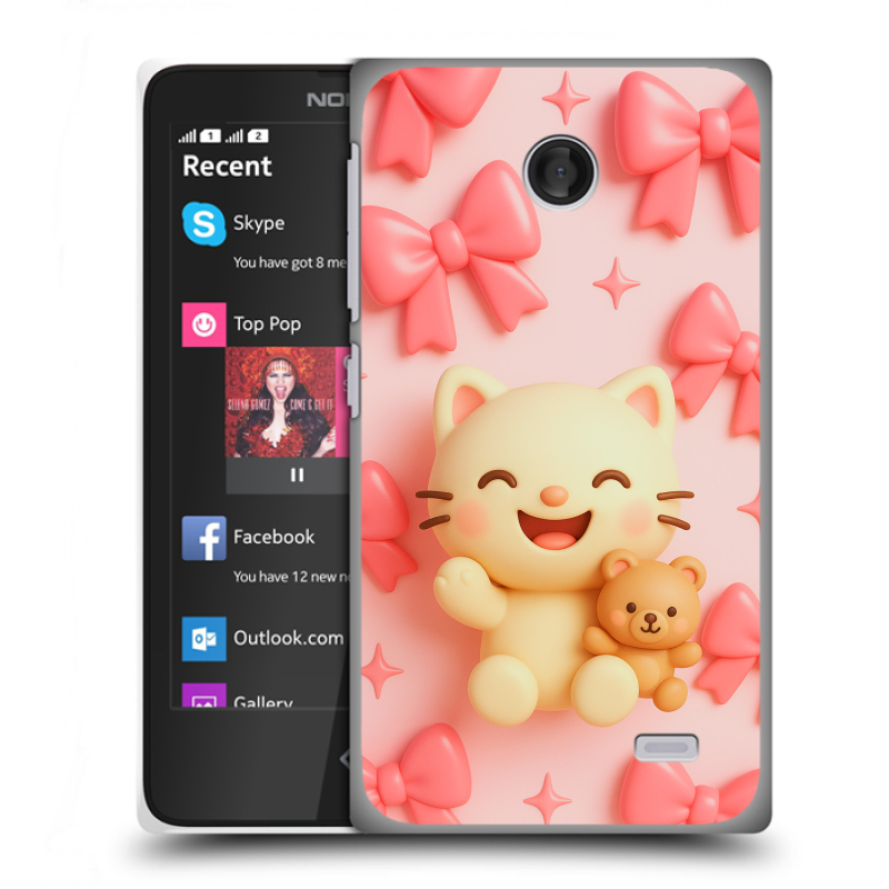 Пластиковый чехол на Nokia X с принтом для девочек Пластиковый чехол на Nokia X с принтом для девочек