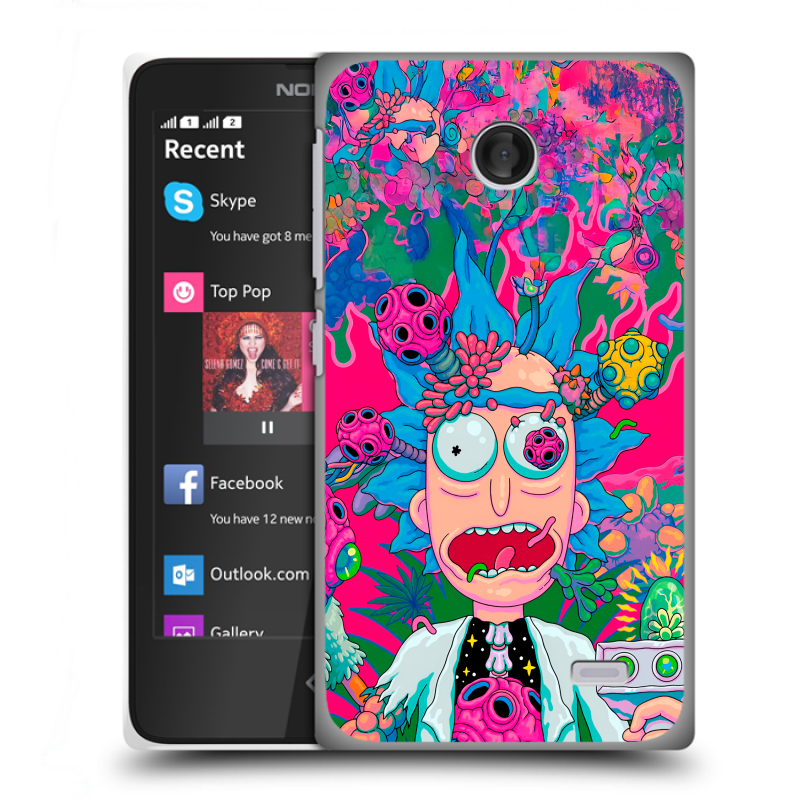 Пластиковый чехол на Nokia X с принтом Рик и Морти Rick Morty Пластиковый чехол на Nokia X с принтом Рик и Морти Rick Morty
