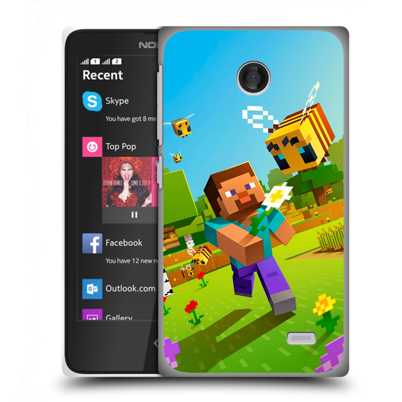 Пластиковый чехол на Nokia X с принтом Майнкрафт Minecraft Пластиковый чехол на Nokia X с принтом Майнкрафт Minecraft