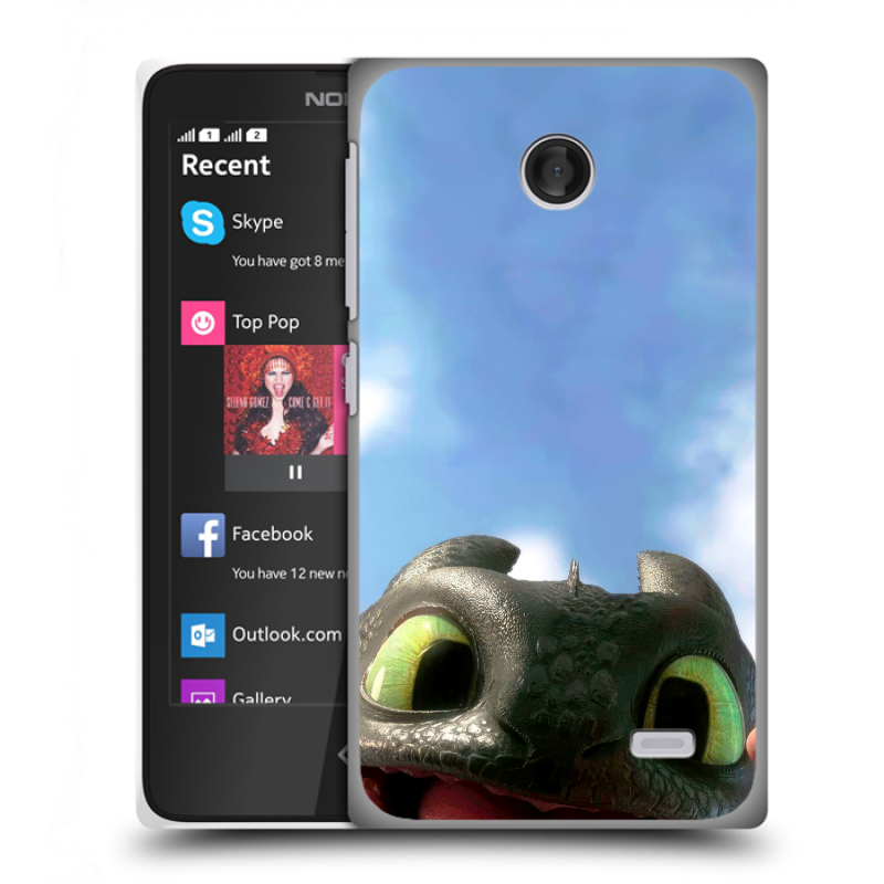 Пластиковый чехол на Nokia X с принтом Как приручить дракона Пластиковый чехол на Nokia X с принтом Как приручить дракона