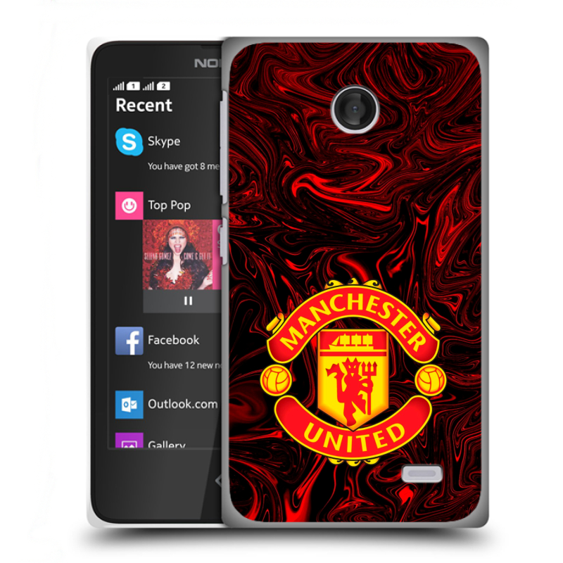 Пластиковый чехол на Nokia X с принтом Manchester United Пластиковый чехол на Nokia X с принтом Manchester United