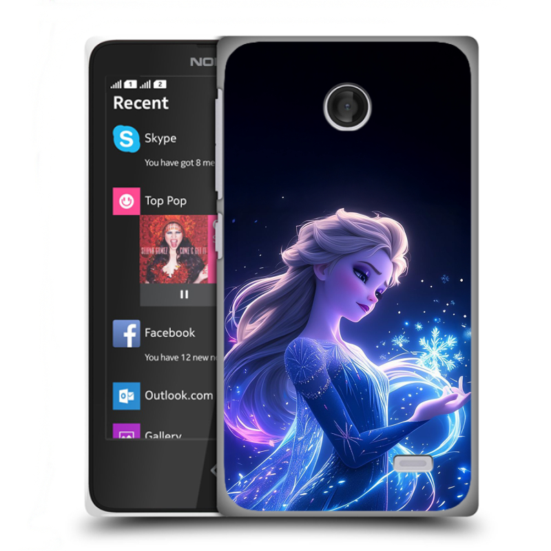 Пластиковый чехол на Nokia X с принтом Холодное сердце Frozen Пластиковый чехол на Nokia X с принтом Холодное сердце Frozen