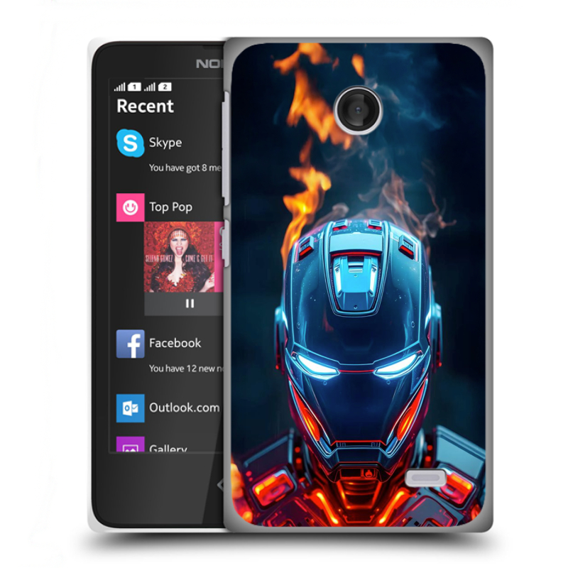 Пластиковый чехол на Nokia X с принтом IronMan Железный человек Пластиковый чехол на Nokia X с принтом IronMan Железный человек