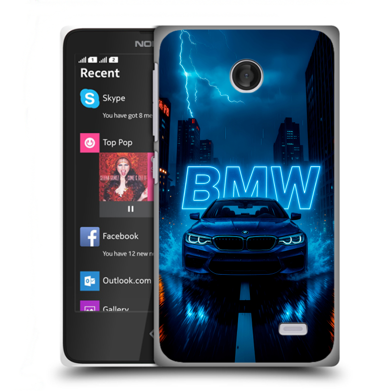 Пластиковый чехол на Nokia X с принтом BMW БМВ Пластиковый чехол на Nokia X с принтом BMW БМВ