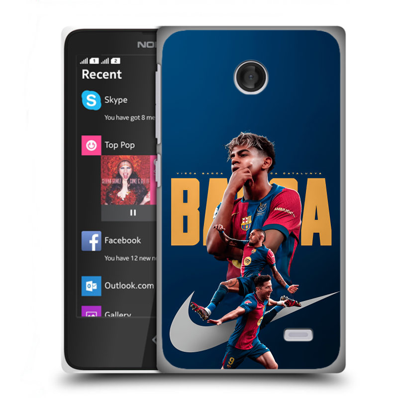 Пластиковый чехол на Nokia X с принтом Барселона Barca Yamal Пластиковый чехол на Nokia X с принтом Барселона Barca Yamal