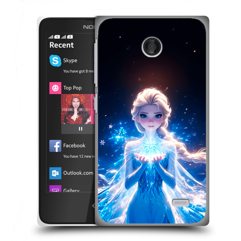 Пластиковый чехол на Nokia X с принтом Холодное сердце Frozen Пластиковый чехол на Nokia X с принтом Холодное сердце Frozen