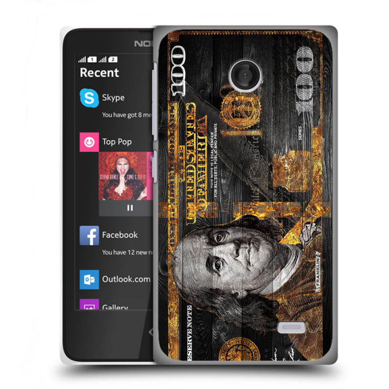 Силиконовый чехол на Nokia X с принтом Доллар деньги Силиконовый чехол на Nokia X с принтом Доллар деньги