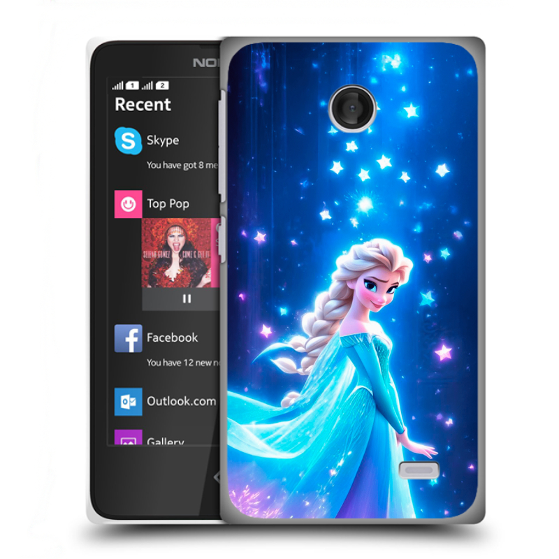 Силиконовый чехол на Nokia X с принтом Холодное сердце Frozen Силиконовый чехол на Nokia X с принтом Холодное сердце Frozen