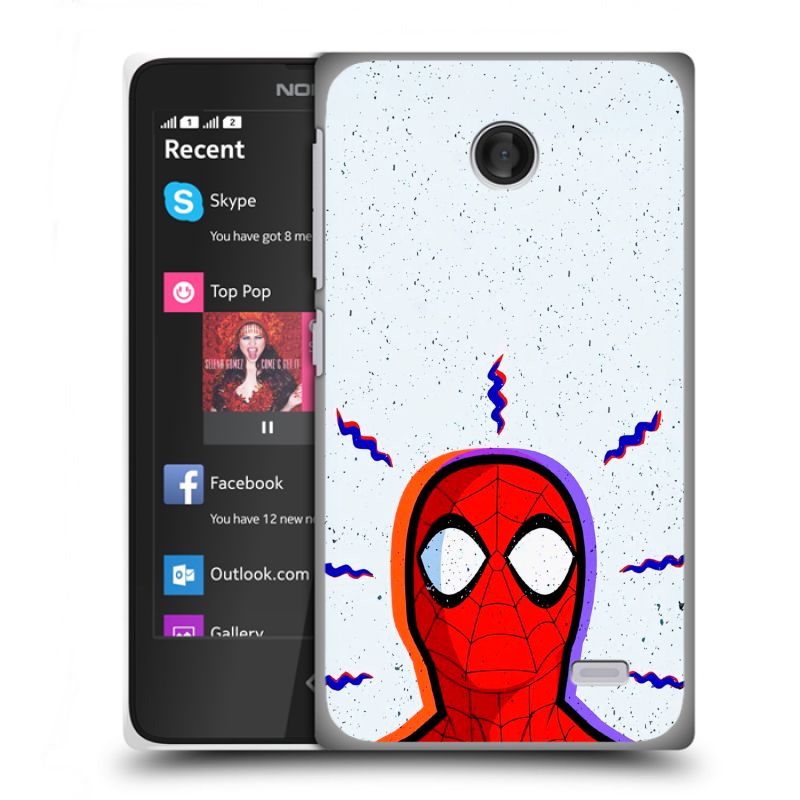 Пластиковый чехол на Nokia X с принтом Spiderman Человек паук Пластиковый чехол на Nokia X с принтом Spiderman Человек паук
