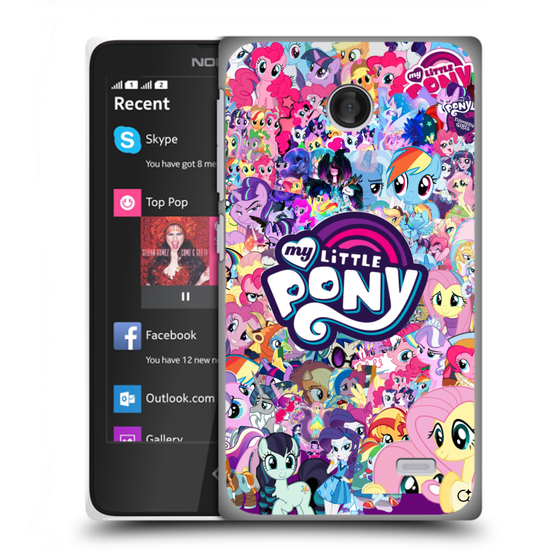 Пластиковый чехол на Nokia X с принтом My little pony Дружба чудо Пластиковый чехол на Nokia X с принтом My little pony Дружба чудо