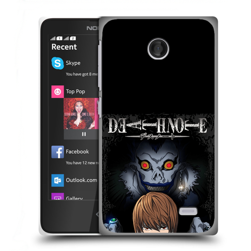 Силиконовый чехол на Nokia X с принтом Death note Тетрадь смерти Силиконовый чехол на Nokia X с принтом Death note Тетрадь смерти