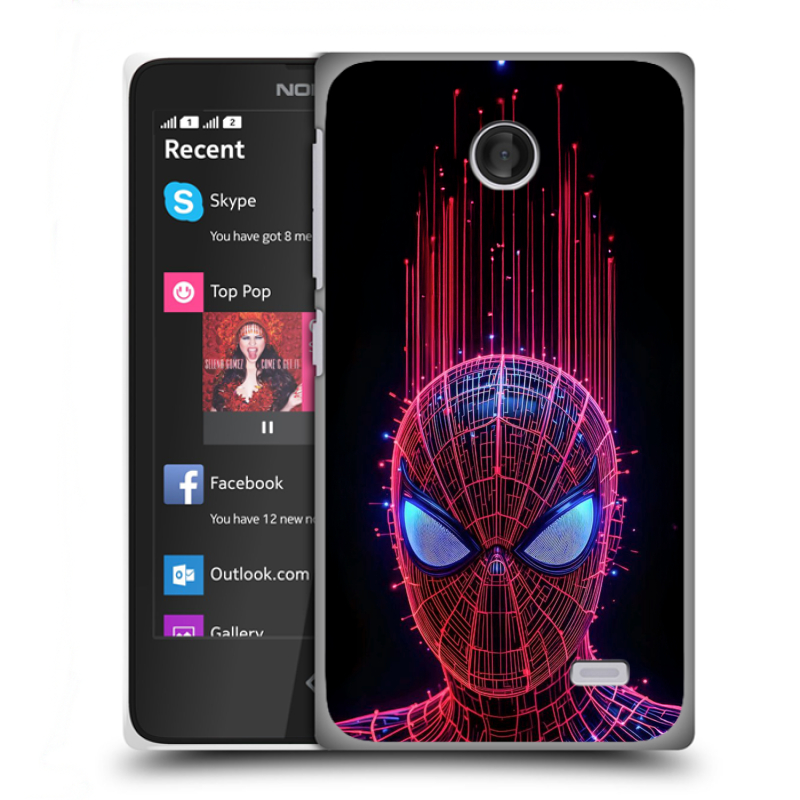 Силиконовый чехол на Nokia X с принтом Spiderman Человек паук Силиконовый чехол на Nokia X с принтом Spiderman Человек паук