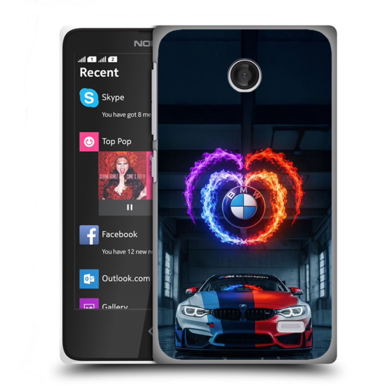 Силиконовый чехол на Nokia X с принтом BMW БМВ Силиконовый чехол на Nokia X с принтом BMW БМВ