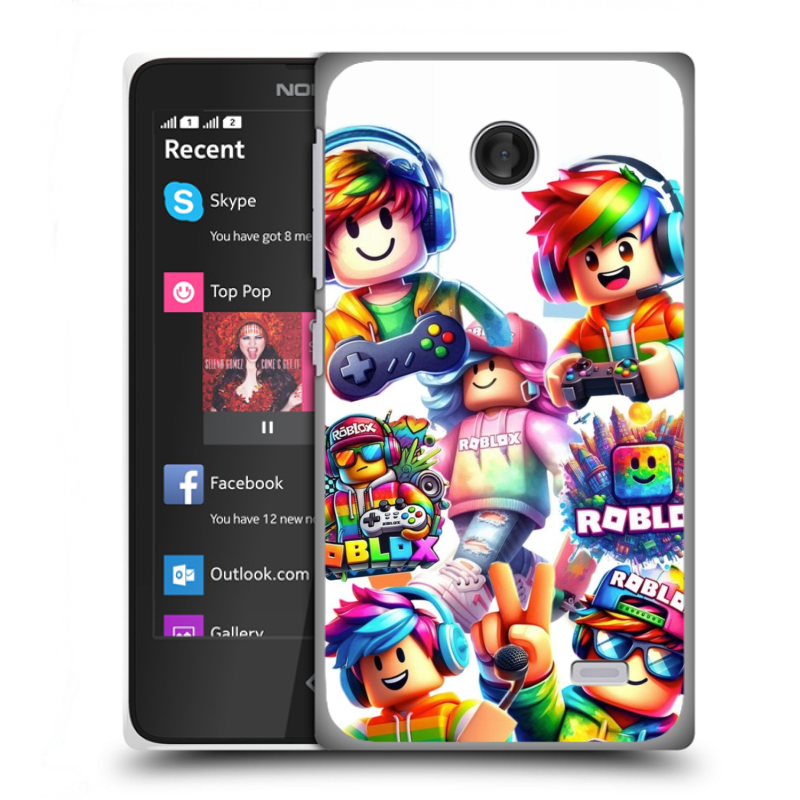 Силиконовый чехол на Nokia X с принтом Roblox Роблокс Силиконовый чехол на Nokia X с принтом Roblox Роблокс