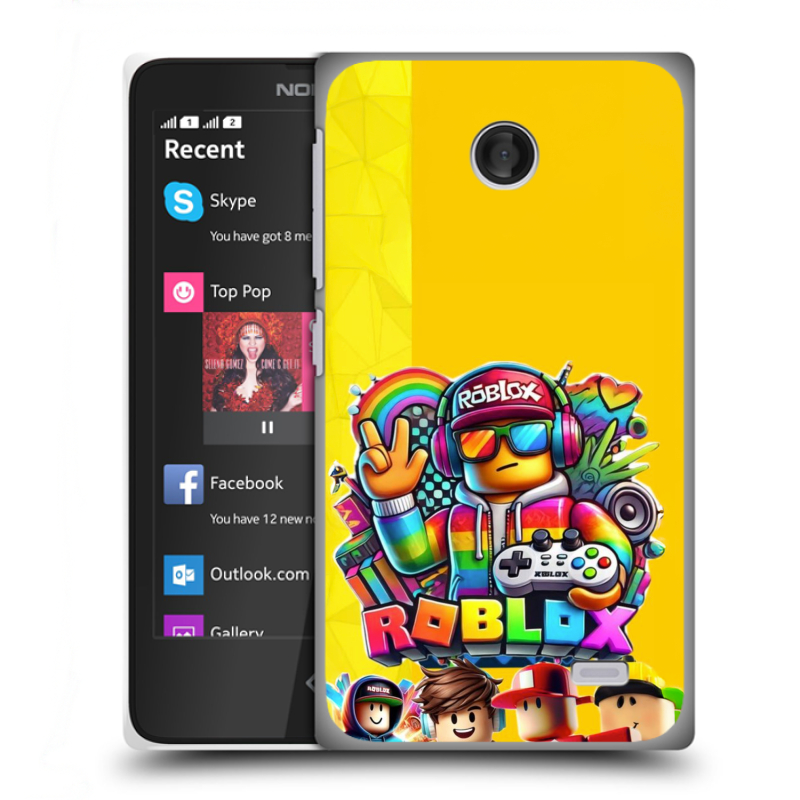 Силиконовый чехол на Nokia X с принтом Roblox Роблокс Силиконовый чехол на Nokia X с принтом Roblox Роблокс