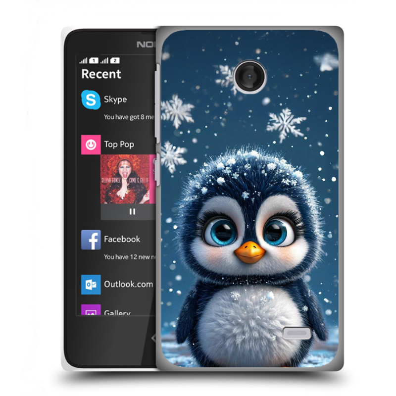 Пластиковый чехол на Nokia X с принтом Новый год Пластиковый чехол на Nokia X с принтом Новый год