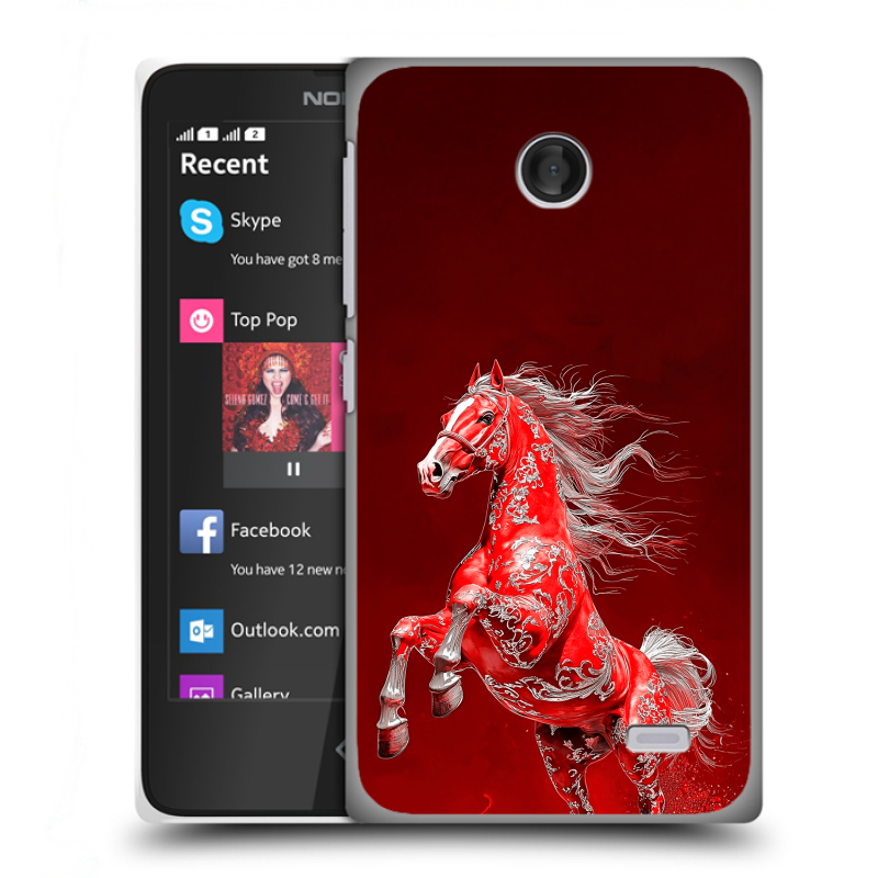 Силиконовый чехол на Nokia X с принтом Новый год Силиконовый чехол на Nokia X с принтом Новый год