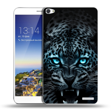 Пластиковый чехол на планшета Huawei MediaPad X1 7.0 с принтом Темный леопард Пластиковый чехол на планшета Huawei MediaPad X1 7.0 с принтом Темный леопард