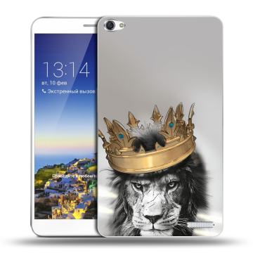 Пластиковый чехол на планшета Huawei MediaPad X1 7.0 с принтом Лев с короной Пластиковый чехол на планшета Huawei MediaPad X1 7.0 с принтом Лев с короной