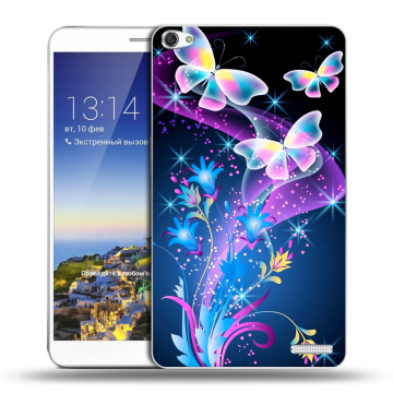 Пластиковый чехол на Huawei MediaPad X1 7.0 с принтом Бабочки
