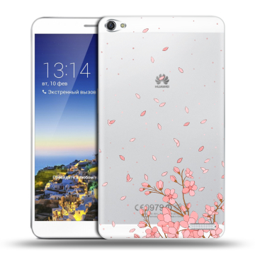 Пластиковый чехол на Huawei MediaPad X1 7.0 с принтом Ветка сакуры