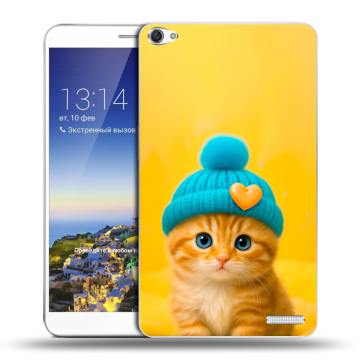 Пластиковый чехол на Huawei MediaPad X1 7.0 с принтом Котенок в шапке Пластиковый чехол на Huawei MediaPad X1 7.0 с принтом Котенок в шапке