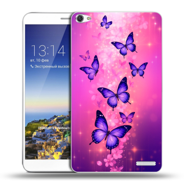 Пластиковый чехол на Huawei MediaPad X1 7.0 с принтом Бабочки