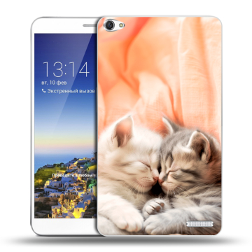 Пластиковый чехол на Huawei MediaPad X1 7.0 с принтом Котята Пластиковый чехол на Huawei MediaPad X1 7.0 с принтом Котята