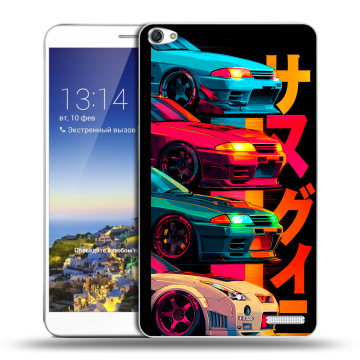 Пластиковый чехол на Huawei MediaPad X1 7.0 с принтом Гоночные машины