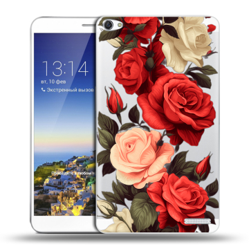 Пластиковый чехол на Huawei MediaPad X1 7.0 с принтом Розы