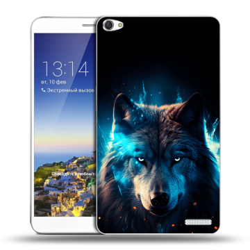 Пластиковый чехол на Huawei MediaPad X1 7.0 с принтом Волк ночной Пластиковый чехол на Huawei MediaPad X1 7.0 с принтом Волк ночной