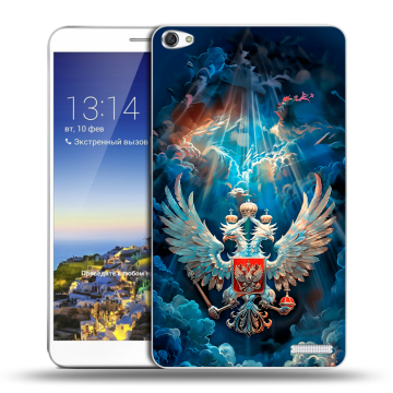 Пластиковый чехол на Huawei MediaPad X1 7.0 с принтом Герб флаг России