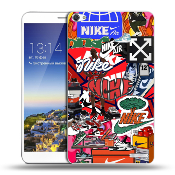 Пластиковый чехол на Huawei MediaPad X1 7.0 с принтом Найк Nike яркий