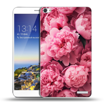 Пластиковый чехол на Huawei MediaPad X1 7.0 с принтом цветы пионы