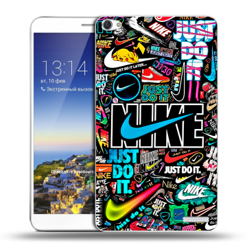 Пластиковый чехол на Huawei MediaPad X1 7.0 с принтом найк nike черный