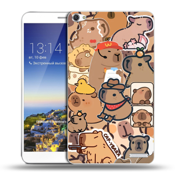Пластиковый чехол на Huawei MediaPad X1 7.0 с принтом капибара Пластиковый чехол на Huawei MediaPad X1 7.0 с принтом капибара