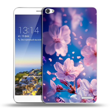 Пластиковый чехол на Huawei MediaPad X1 7.0 с принтом цветы бабочки