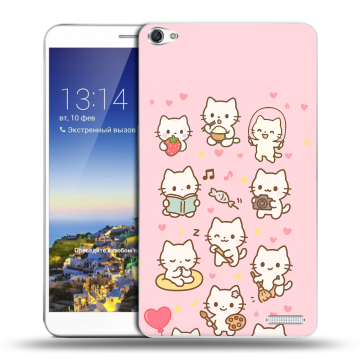 Пластиковый чехол на Huawei MediaPad X1 7.0 с принтом Hello Kitty Хелоу Кити