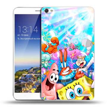Пластиковый чехол на Huawei MediaPad X1 7.0 с принтом спанчбоб спанч боб
